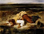 Eugene Delacroix A Mortally Wounded Brigand Quenches his Thirst china oil painting artist